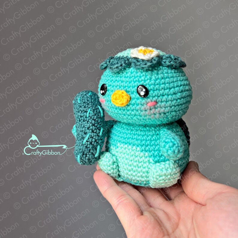 Patron PDF au crochet/amigurumi : Kai le Kappa image 1