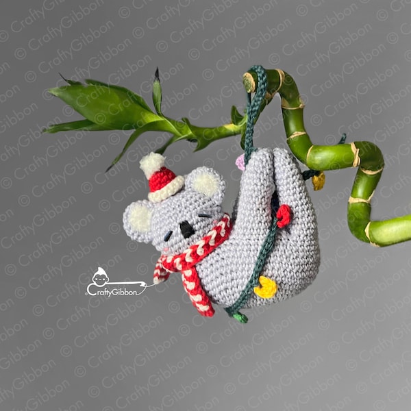 Crochet/Amigurumi PDF pattern: Ken the Christmas Koala