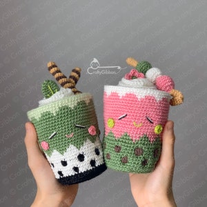 Crochet/Amigurumi combo pattern: Matcha Latte