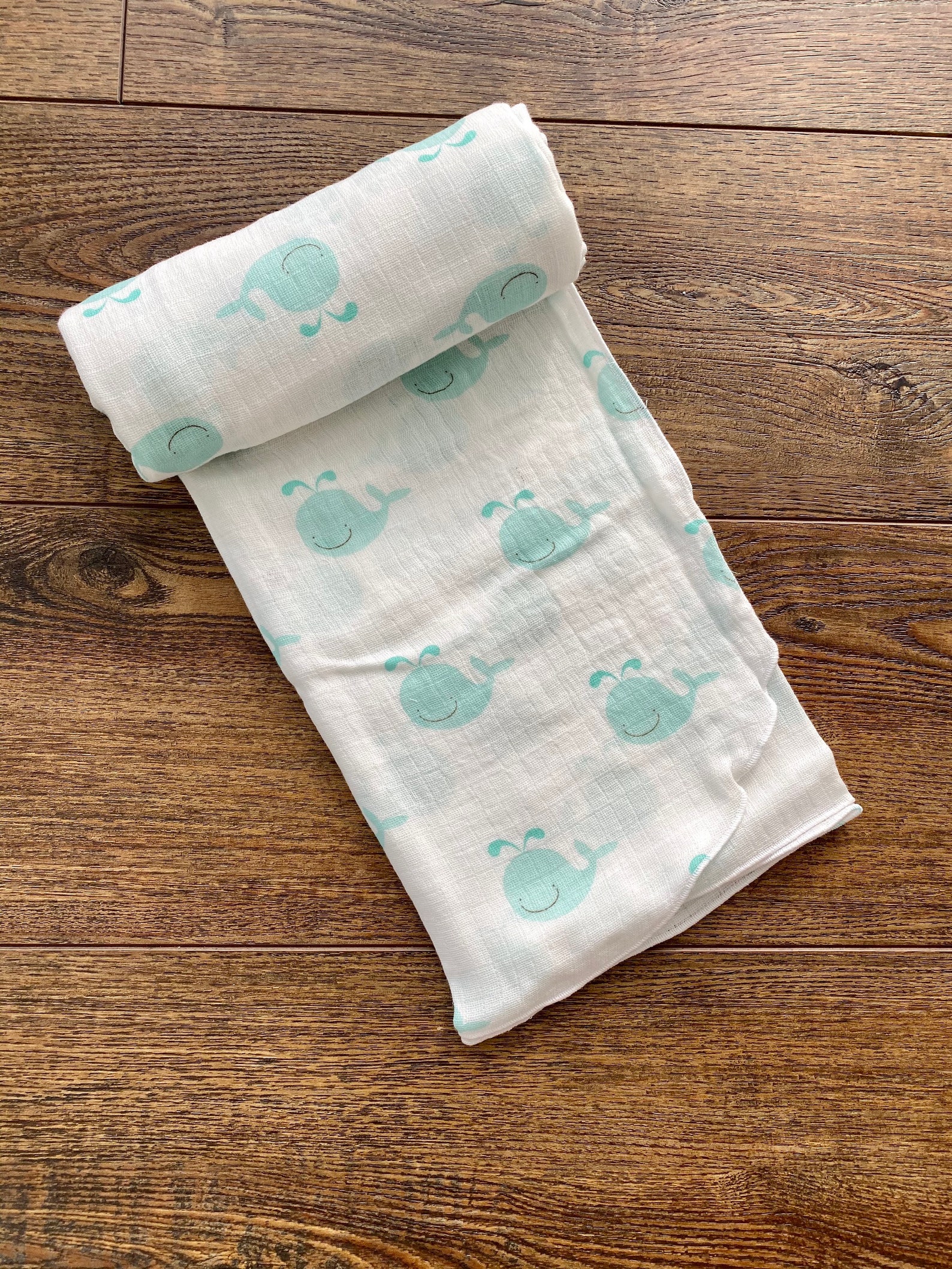 Whales Double Gauze Swaddle Blanket Etsy Norway