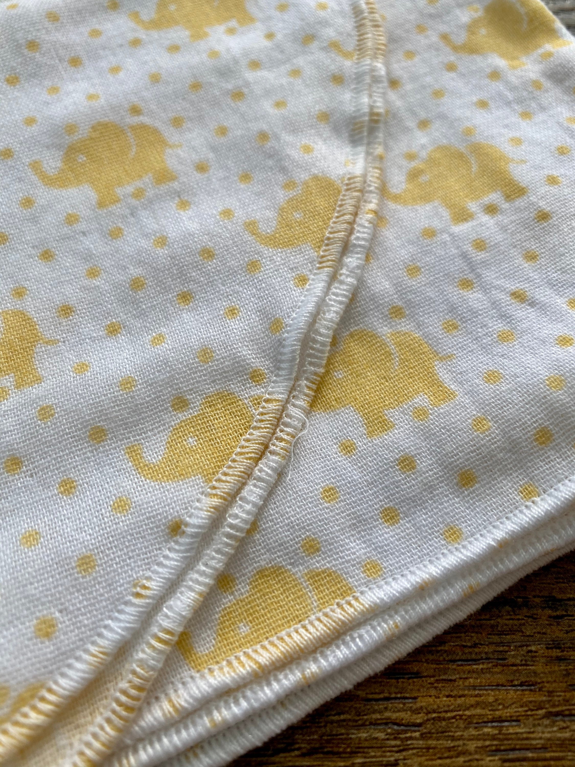 Yellow Elephants Muslin Swaddle Blanket Etsy UK