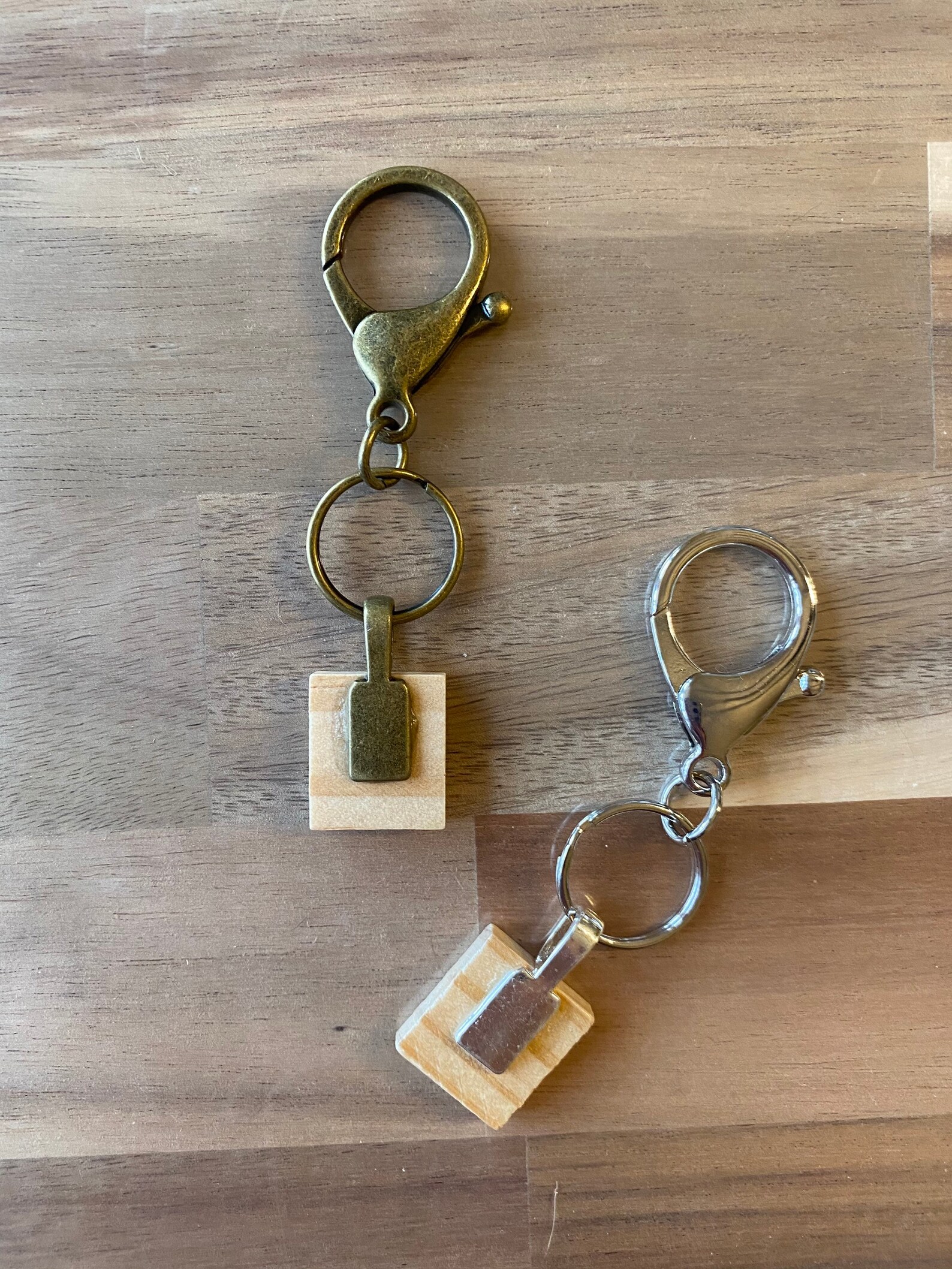 Monogram Letter Tile Keychain / Purse Charm Etsy España