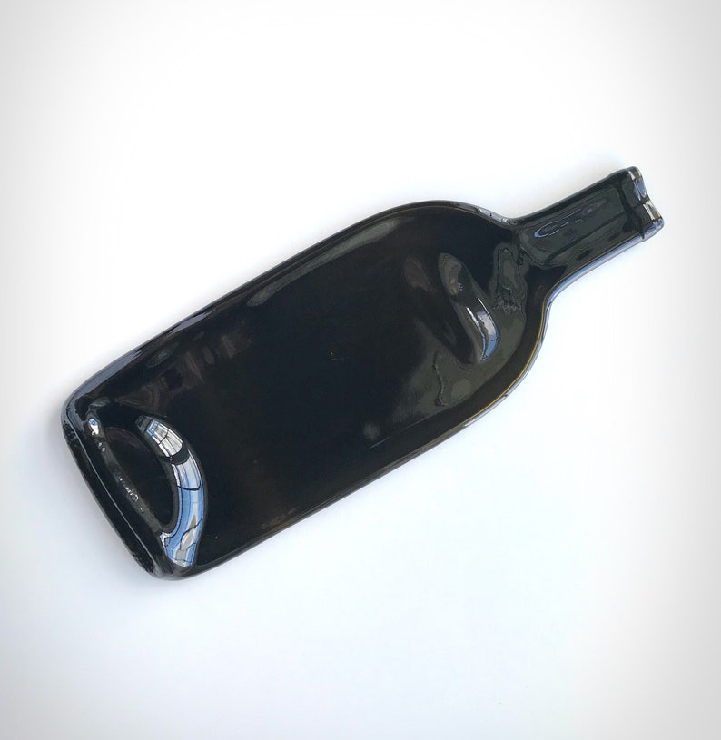 Melted up Cycled Wine Bottle. Melted Glass Wine Bottles. Flat Plate Melted Glass Bottle. Wine