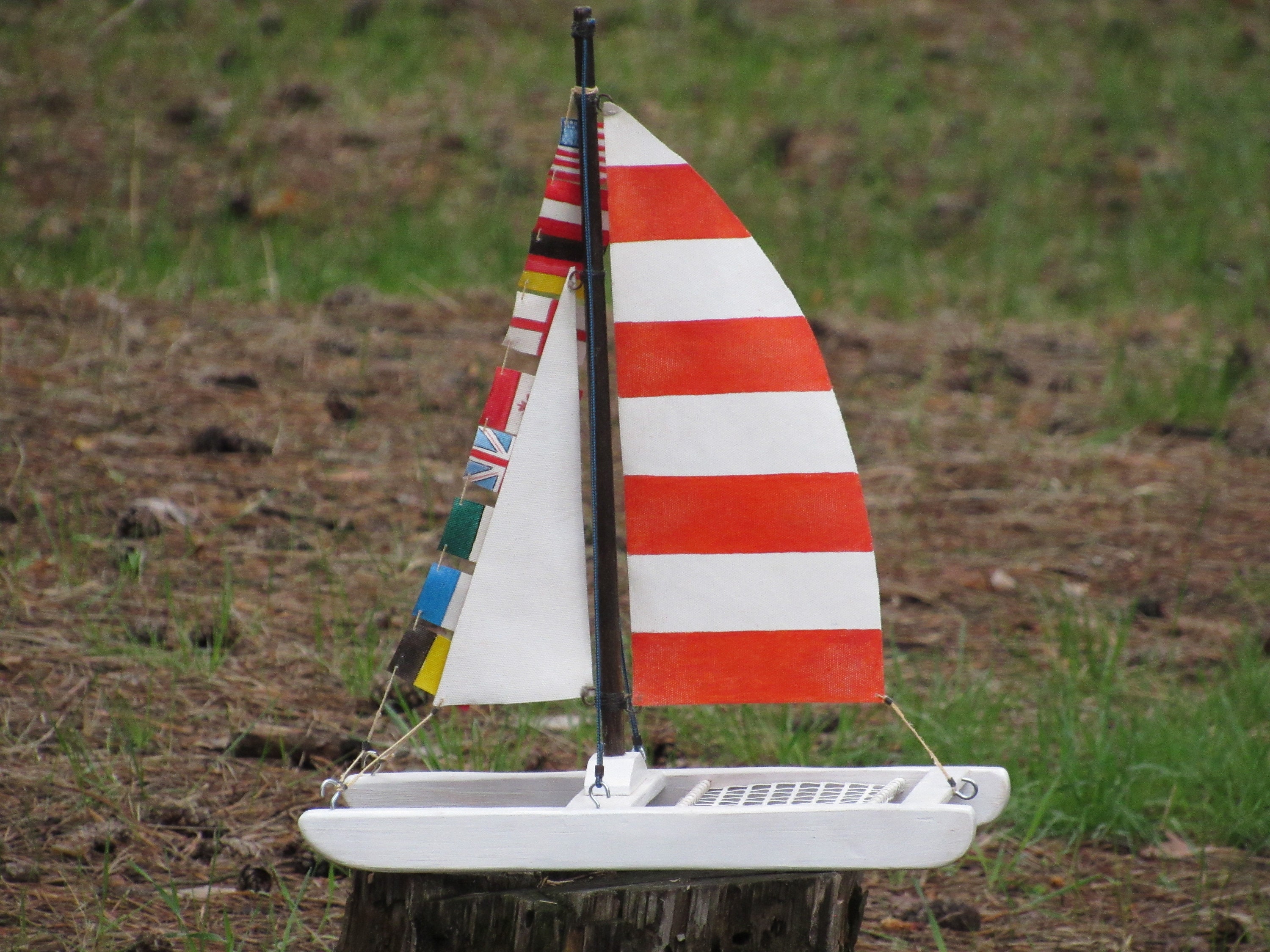 catamaran sailboat wood