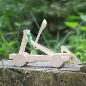 Wooden Catapult Toy for Boys | Backyard Outdoor Games | Handmade Kids Gift