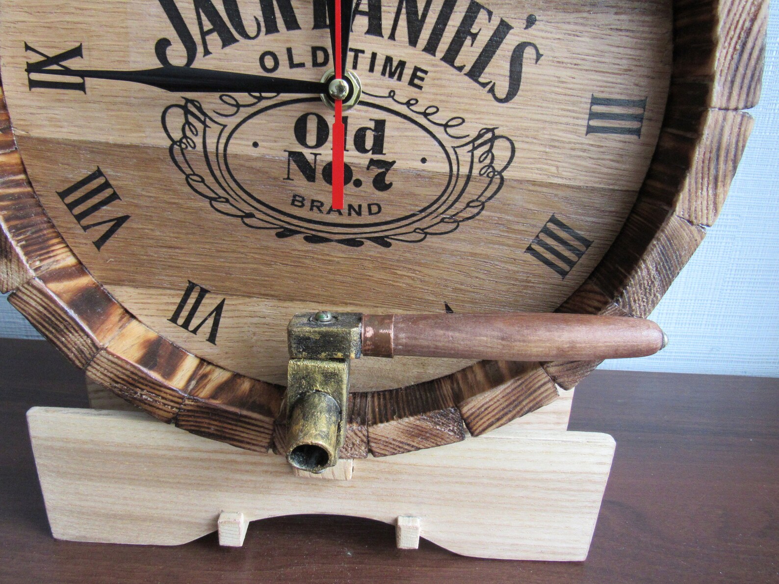 Jack Daniels Clock Whiskey Barrel Clock Bar Clock Rustic Etsy
