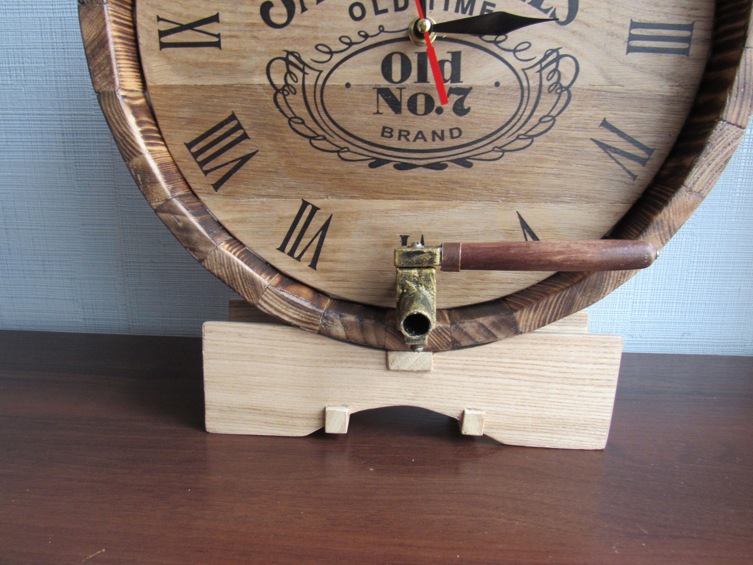 Wein Fass Uhr moderne Holzuhr rustikale Holzuhr Jack | Etsy