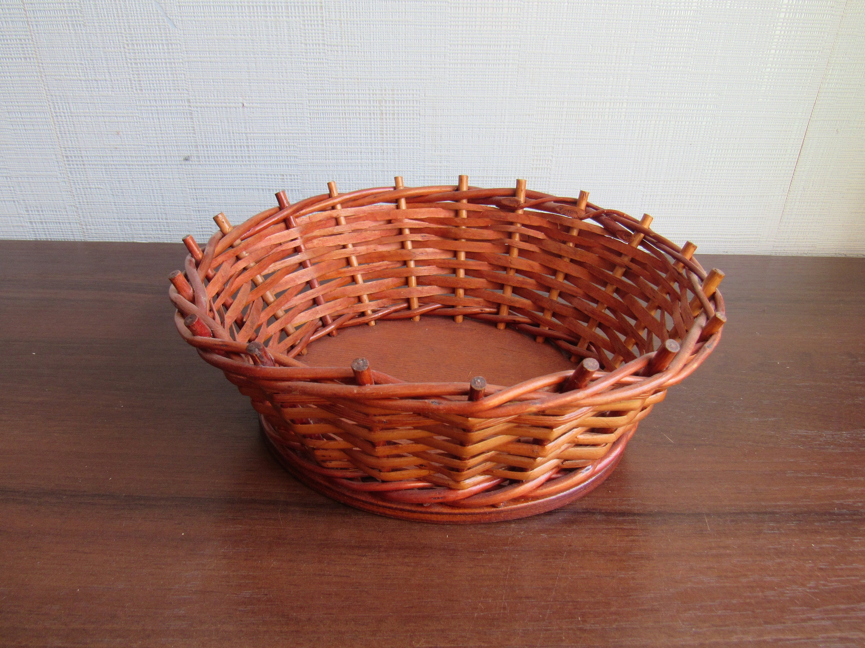 Willow Bread Basket Fruit Bin Kitchen Storage Small Wicker Etsy