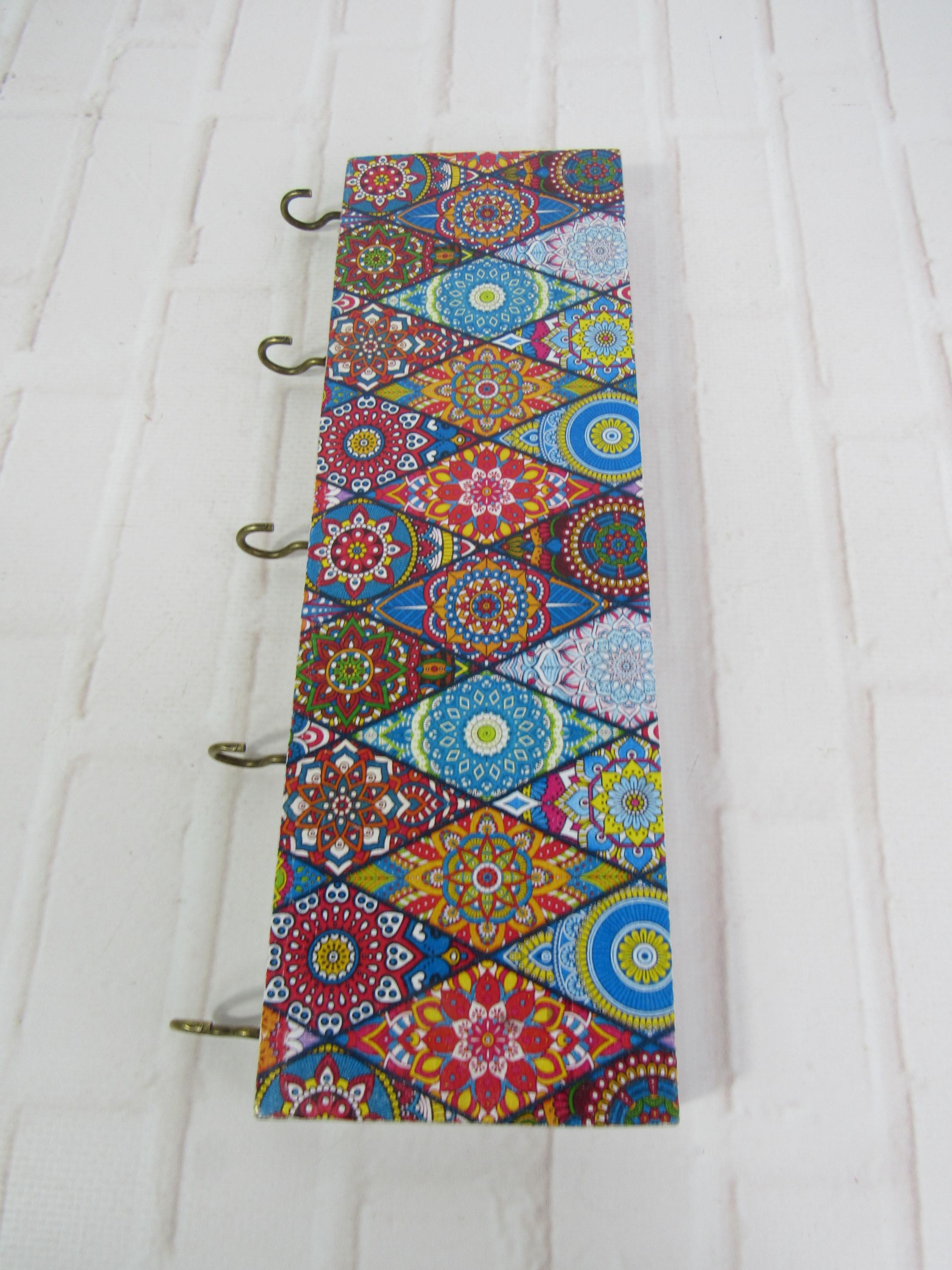 Mandala Boho Key Holder for Wall | Colorful Key Rack With 5 Hooks ...