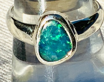 Echter Opal-Ring, 925er Silber