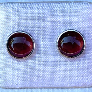 Garnet earrings, 925 silver image 1
