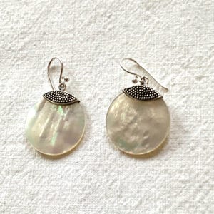 Ohrhänger Perlmutt, 925er Silber