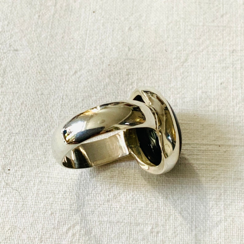 Ring Onyx, 925 zilver, steen 15 x 20 mm afbeelding 5