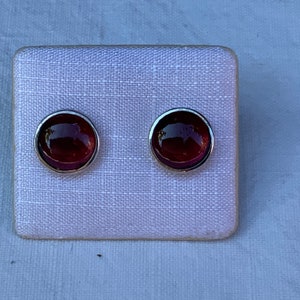 Garnet earrings, 925 silver image 5