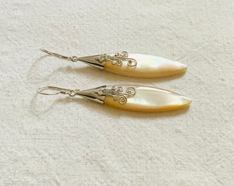 Earring Mother of Pearl, 925 Silver