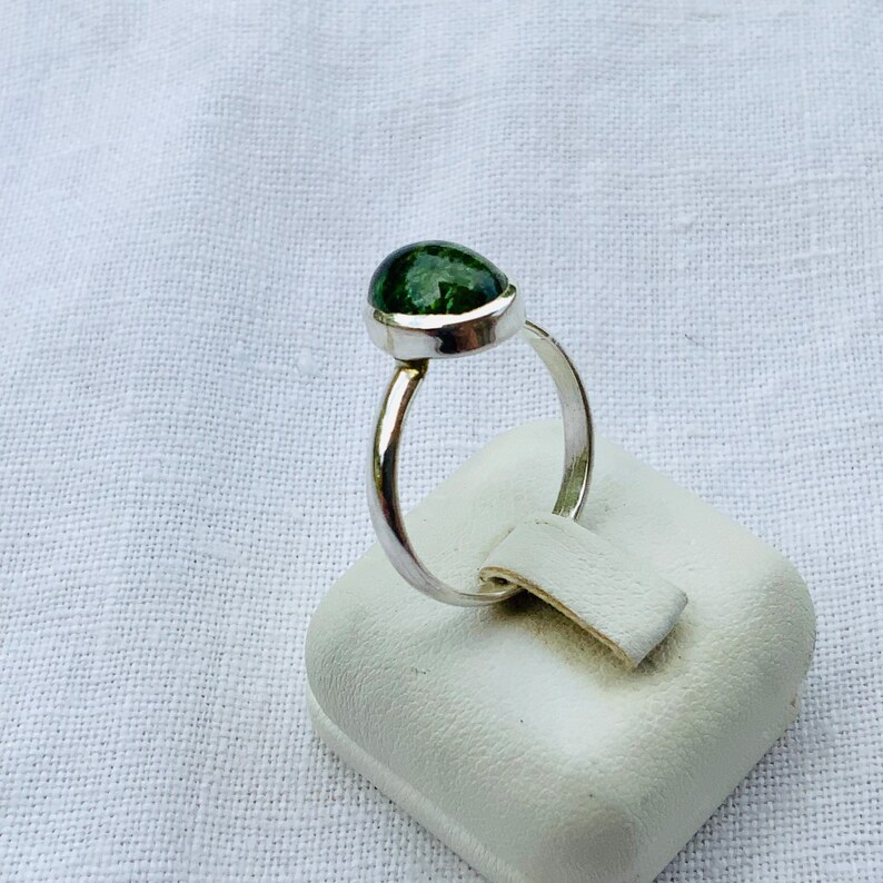 Beautiful tourmaline ring green, size 18 1/2 image 7