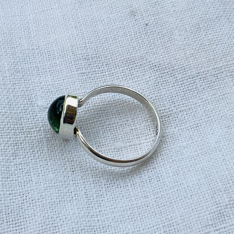 Beautiful tourmaline ring green, size 18 1/2 image 8