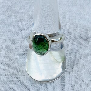 Beautiful tourmaline ring green, size 18 1/2 image 2