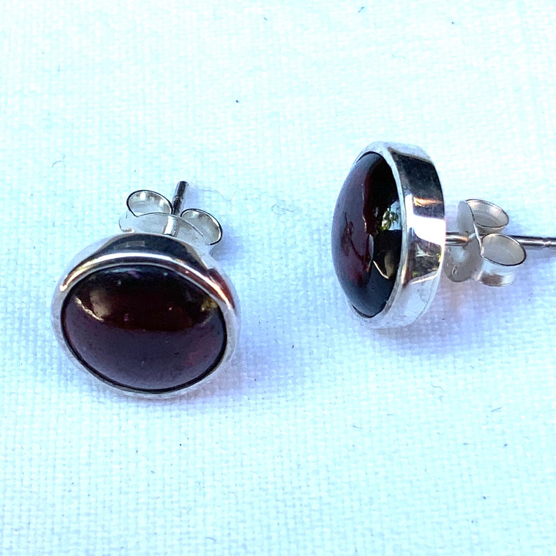 Garnet earrings, 925 silver image 2