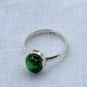 Beautiful tourmaline ring green, size 18 1/2 image 3