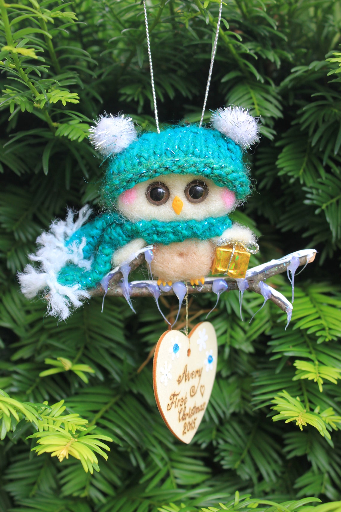 Erste Weihnachten Nadel Filzen niedlichen Baby Eule Etsy