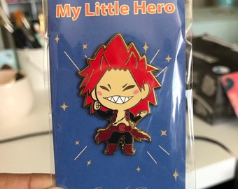 My Little Hero Tough Guy Enamel Pin | Lapel Pin, Gold Hard Enamel, Kawaii Cute Animated Superhero Fantasy Pin