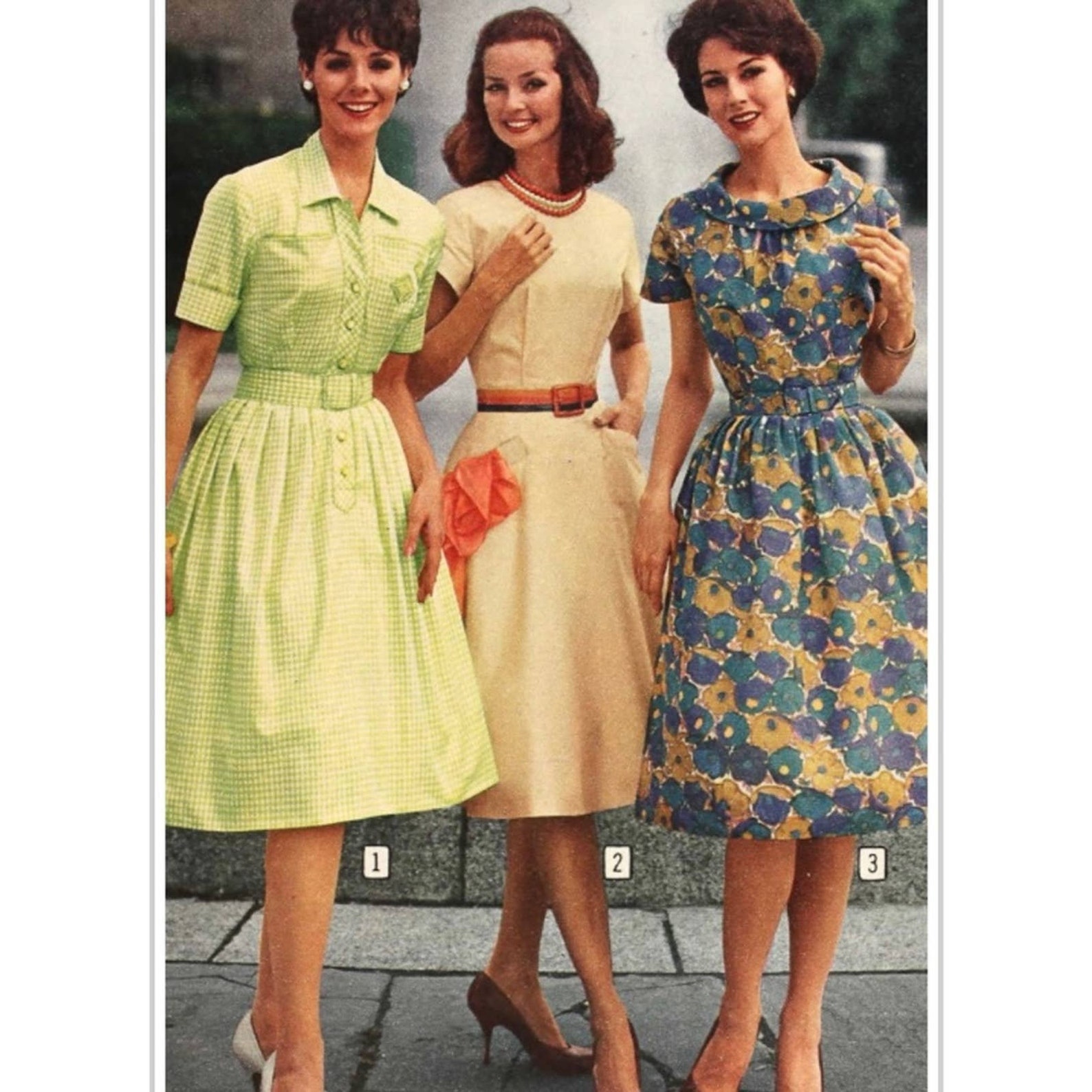 Vintage Inspired 60s Shirtwaist Handmade Dress SM | Etsy