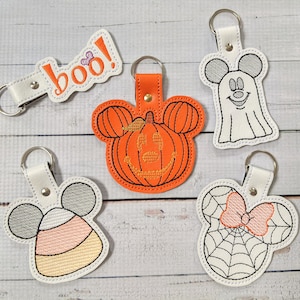 Mouse Halloween (Set of 5) Key Fob Digital Embroidery File, 4x4, In The Hoop, NOT A PHYSICAL PRODUCT