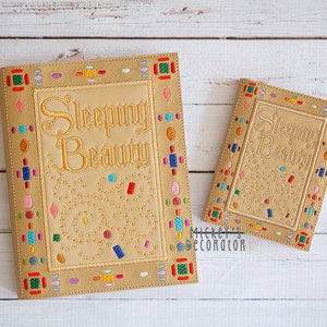 Beauty Notebook Cover (3 sizes) - Digital Embroidery File, 5x7, 6x10, 7x12, In The Hoop, NOT A PHYSICAL PRODUCT