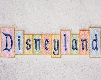 Disneyland Sign (5x7) - Digital Embroidery File, In The Hoop, NOT A PHYSICAL PRODUCT
