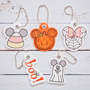 Mouse Halloween Dangles / Charms (Set of 5) - Digital Embroidery File, 4x4, In The Hoop, NOT A PHYSICAL PRODUCT