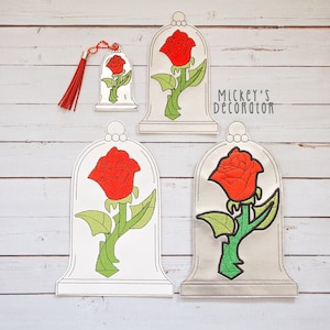 Enchanted Rose Design (3 Sizes) - Digital Embroidery File, 4x4, 5x7, 6x10, In The Hoop, NOT A PHYSICAL PRODUCT