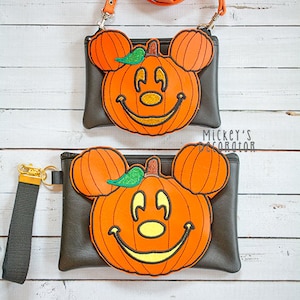 Pumpkin Snap Bag (2 Sizes) - Digital Embroidery File, 5x7 and 6x9, In The Hoop, NOT A PHYSICAL PRODUCT