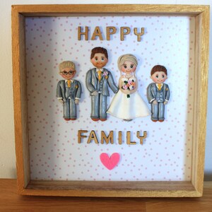 Custom Couple/Family Portrait Personalized Portrait Gift for Family Picture Family Portrait 3d clay portrait Personalized Family sculpture