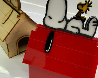 Snoopy House Box, Laser Cut File, CNC File, Snoopy House-Shaped Box, Laser Cut File. Decor