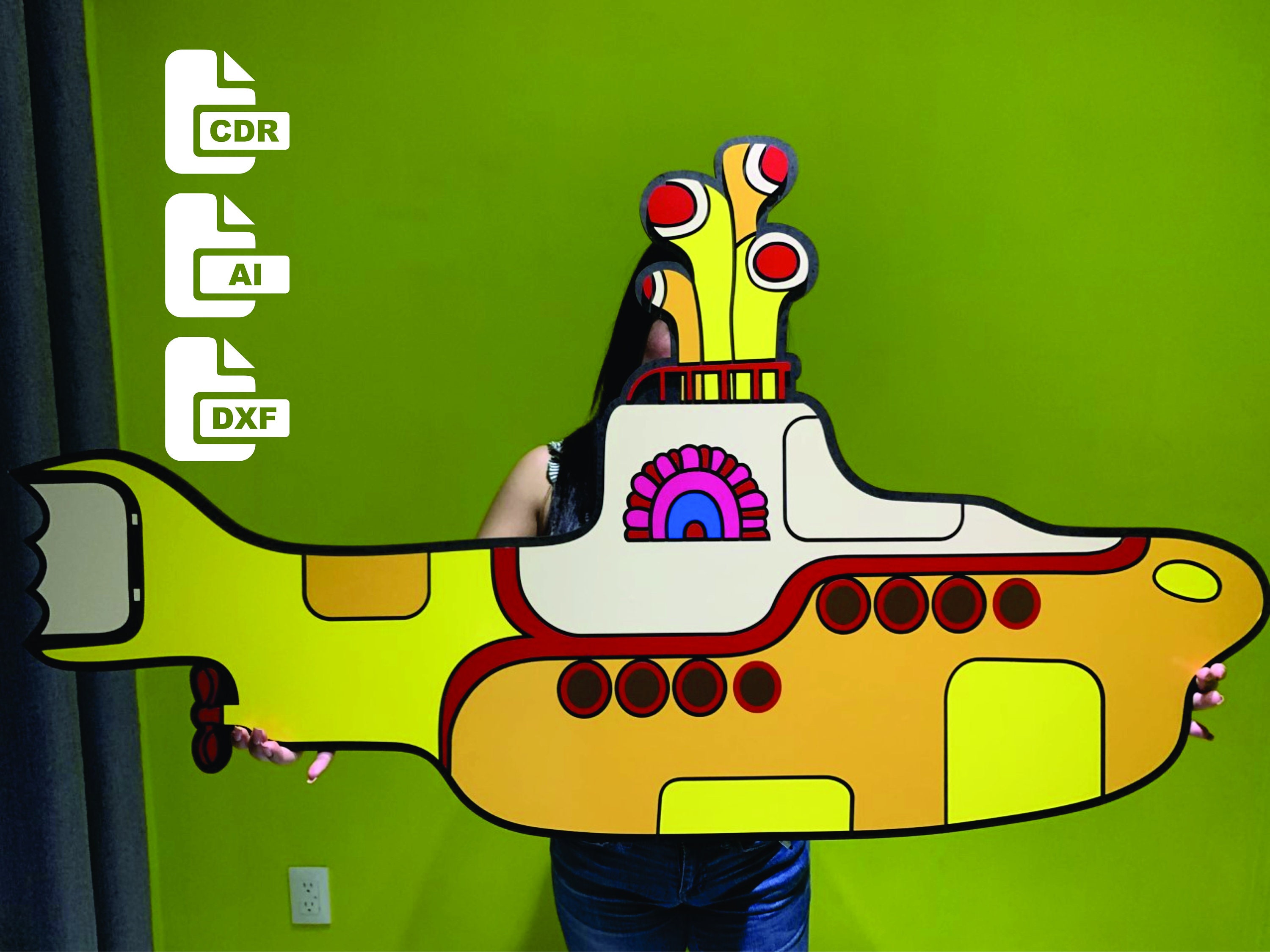 Vector the Beatles Yellow Submarine Cnc Laser - Etsy