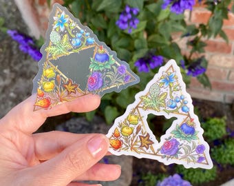 Floral Triforce 3” Sticker ~ TotK Version