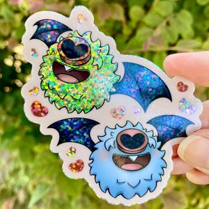 Lovable Woobat Glitter Sticker