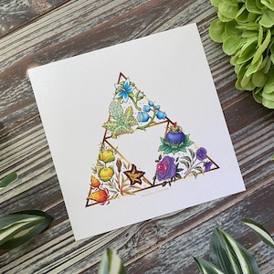 Floral Triforce ~ TotK Print