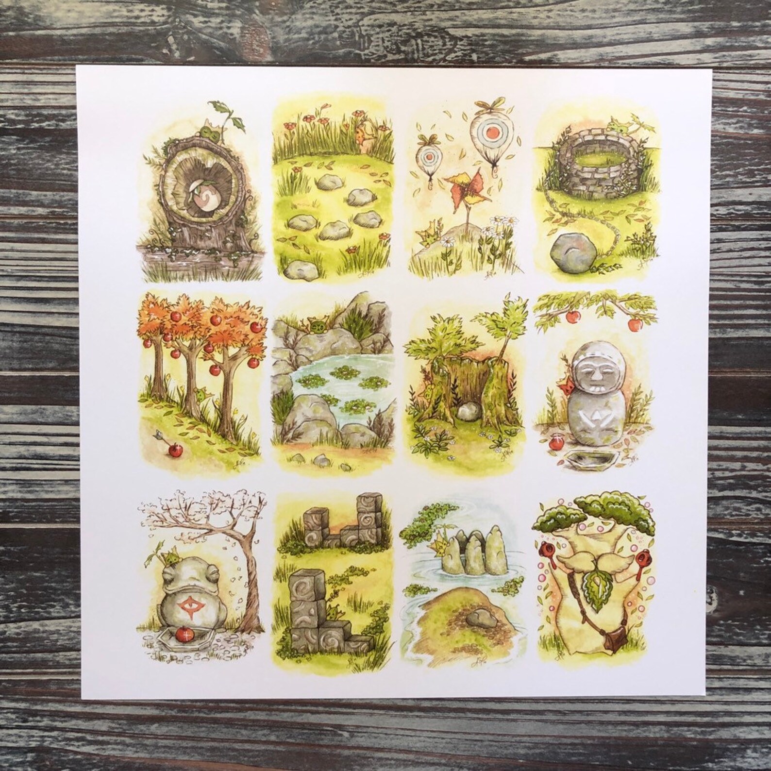 Zelda Korok Puzzles Art Print Etsy