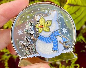 Korok “Snowrok” Snowglobe Enamel Pin