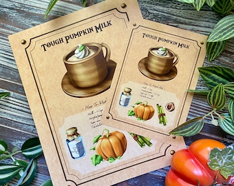 Zelda Recipe Print ~ Tough Pumpkin Milk