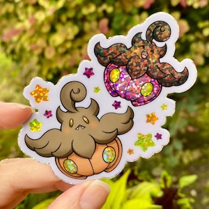 Pumpkaboo Ghost Glitter Sticker