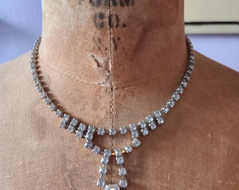 Vintage mid century La Rel rhinestone choker necklace