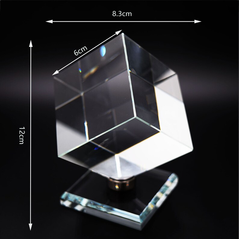 rotating crystal cube photo frame