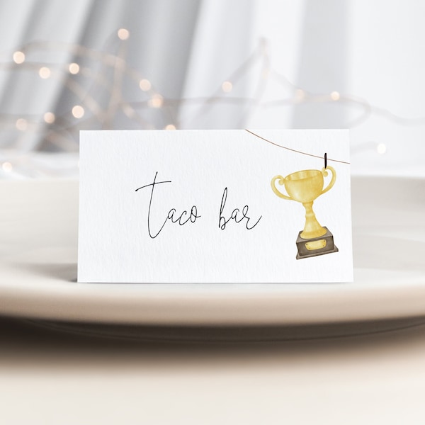 Sports Place Cards Etsy