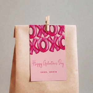 Bewerkbare Galentine's Day-gunsttagsjabloon | Afdrukbaar Valentijnsdagfeest XOXO Thank You-cadeaukaartje S583