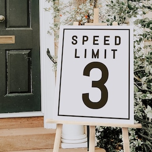 Speed Limit 3 Sign Template | Can't Catch Me I'm Three Race Car Birthday Party Sign | Speed Limit 3 Printable Decor S437 S439 S468 S469 S471