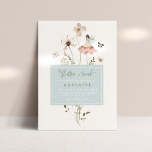 Flutter & Twirl Fairy Birthday Invitation Template | Girl Fairy Birthday Party Printable Invite | Enchanted Magical Fairy Garden S491