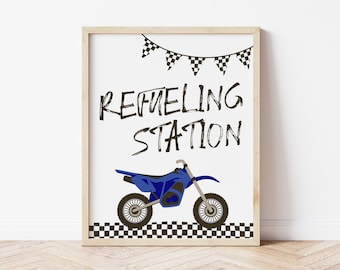 Refueling Station Sign Template | Dirt Bike Food Sign Fuel Up Station TWO Fast Birthday Party Printable Decor Fast ONE Need FOUR Speed S534